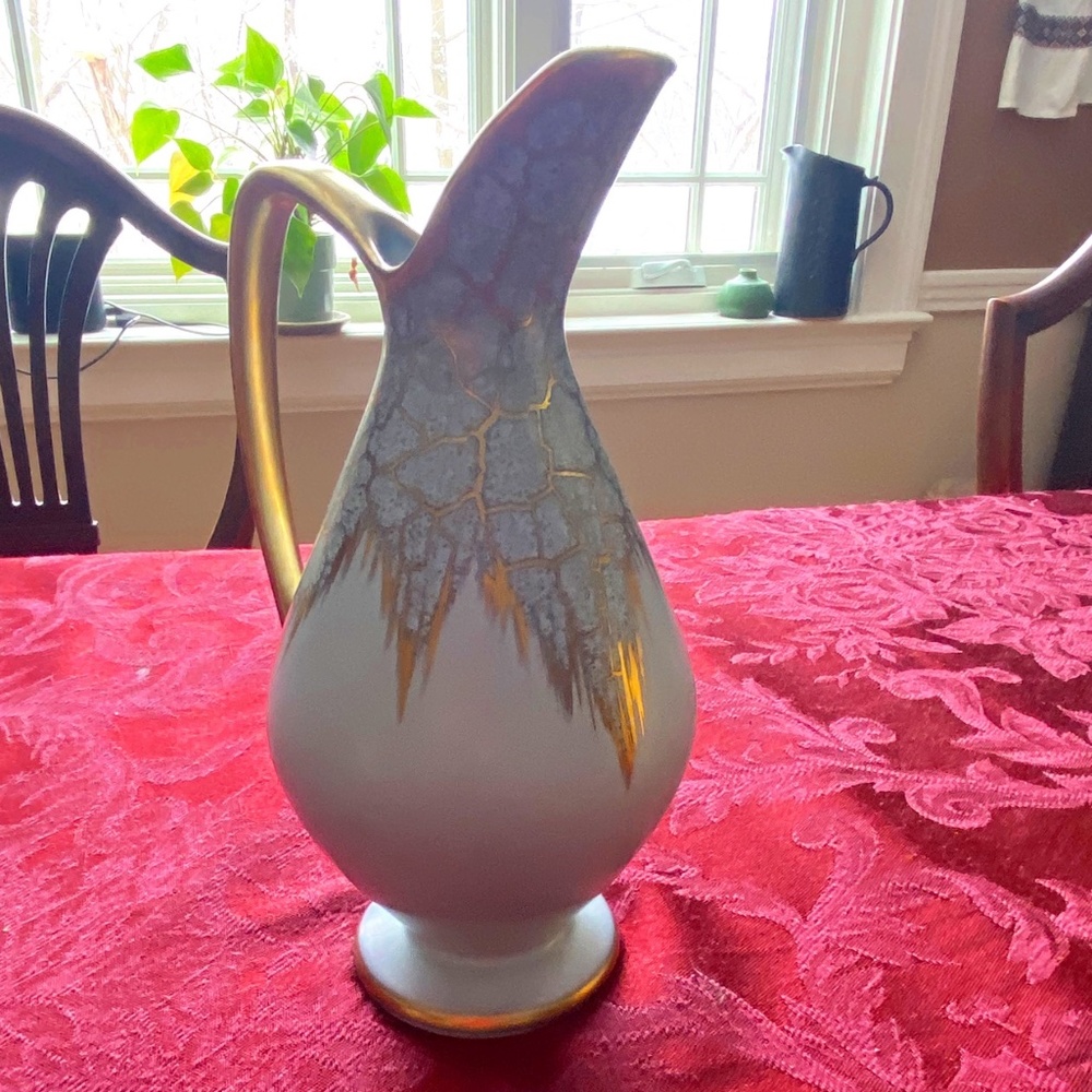 Dumler Breiden Höhr Gold Crackle Glaze Pitcher
